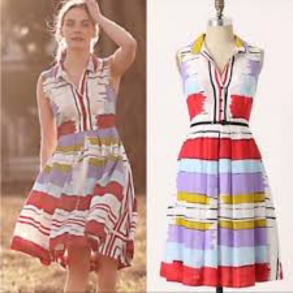 Floreat chromatic canvas dress